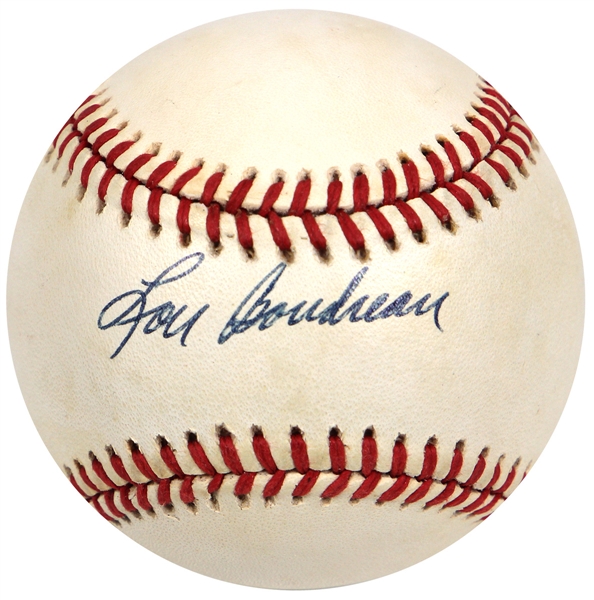 Lou Boudreau Signed Baseball