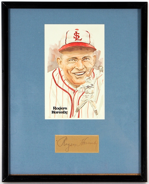 Rogers Hornsby Signed Framed Display