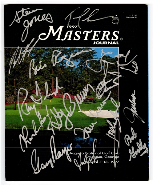 Golf Multi Signed 1997 Masters Journal Including Player, Crenshaw, Couples