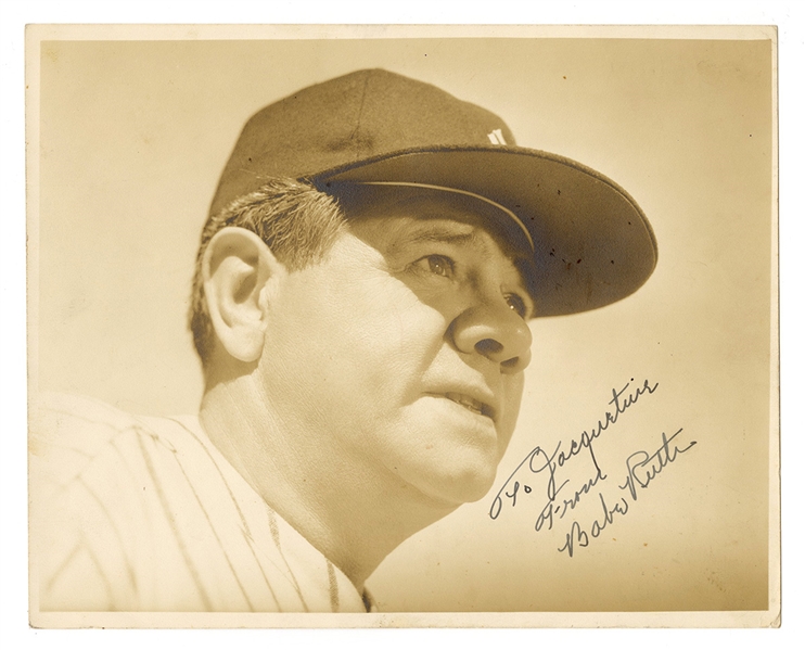 Babe Ruth Signed and Inscribed Photograph JSA LOA