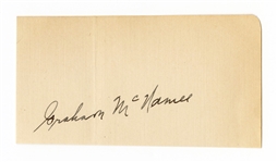 Graham McNamee Signed Cut JSA LOA
