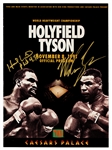 Mike Tyson and Evander Holyfield Signed Official 1991 Fight Program JSA Authentication