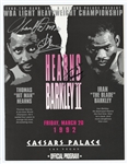 Thomas Hearns and Iran Barkley Signed Program (March 20, 1992) JSA Authentication