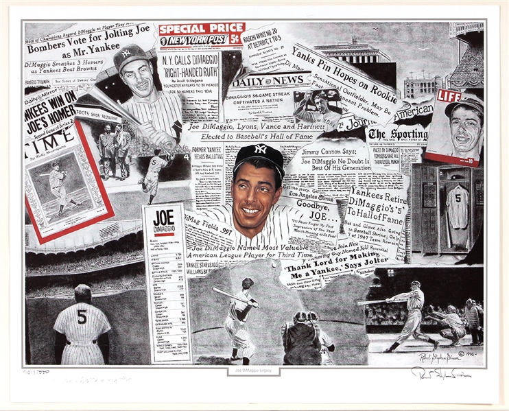 Joe DiMaggio Signed Lithograph