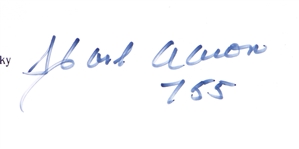 Hank Aaron Signed Home Run “Number 715” Photographic Print