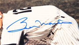 Billy Martin Signed Photograph and Baseball Card Framed Display