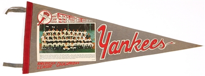 New York Yankees 1963 American League Champions Picture Pennant