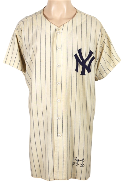 1955 Ed Lopat Game Worn New York Yankees Home Pinstripe Jersey