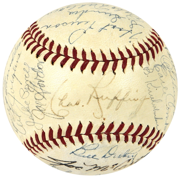 1939 New York Yankees Signed Baseball (CH McCarthy & Gehrig) JSA LOA