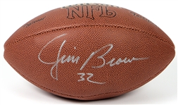 Jim Brown Signed Football JSA Authentication