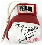Willie Pep, Carmen Basilio, Emile Griffith, Tony DeMarco & Roy Jones Signed Boxing Glove JSA Authentication
