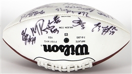 2002 New York Giants Team Signed Football
