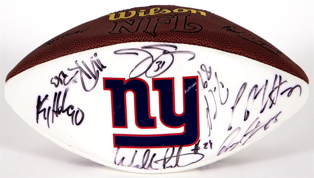 2002 New York Giants Team Signed Football