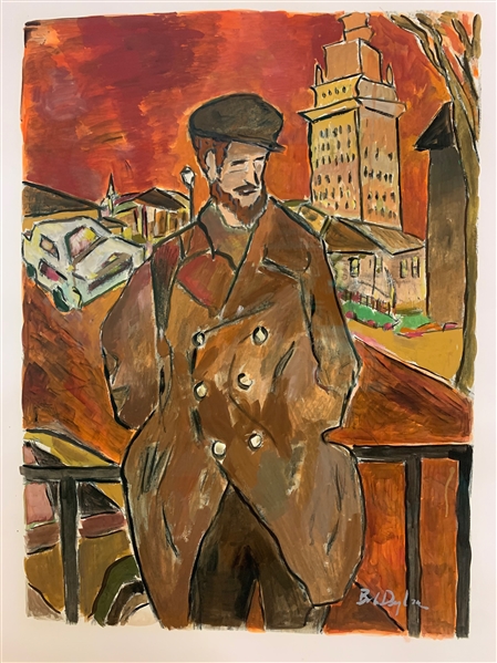 Bob Dylan “Man on Bridge” Original Signed Painting