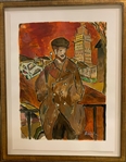 Bob Dylan “Man on Bridge” Original Signed Painting