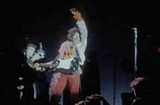 Jimi Hendrix Are You Experienced Album Cover and Monterey Pop Festival Stage Worn Boa