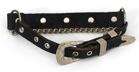 Michael Jackson "Bad" Tour Worn Black Leather Accessory