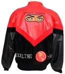 Michael Jackson Owned & Worn Dangerous Tour Featuring Heal the World Custom Red and Black Leather Tour Jacket