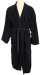 Michael Jackson Owned and Worn Black Bath Robe