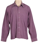 Michael Jackson Owned & Worn Purple Long-Sleeved Button-Down Shirt