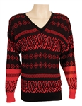 Michael Jackson Owned & Worn Red and Black Sweater