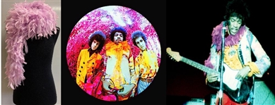 Jimi Hendrix Are You Experienced Album Cover and Monterey Pop Festival Stage Worn Boa