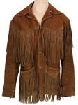 Elvis Presley Owned and Worn Brown Suede Fringed Jacket