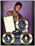 Michael Jackson "Thriller" Original Platinum and Gold Record Display with Beautiful Signed Thank You Letter to Record Executive