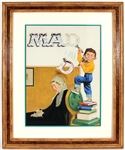 Mad Magazine Original Alfred E. Neuman with Whistler Mother Rare Norman Mingo Cover Artwork