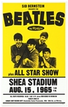 Beatles 1965 Shea Stadium Reproduction Cardboard Concert Poster