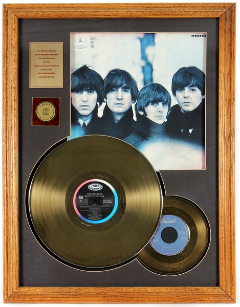 "Beatles for Sale" Special Edition 24kt Gold-Plated Record Album Award