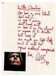 David Bowie Handwritten and Signed Poem (JSA LOA) With Large Lock of Hair