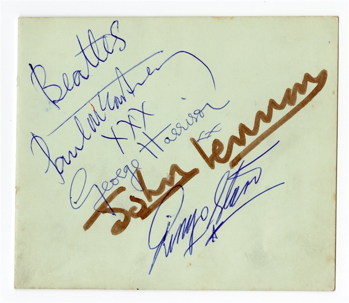 The Beatles 1963 Signed Album Page JSA, Caiazzo 