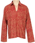 John Lennon Owned & Worn Red Paisley Shirt 