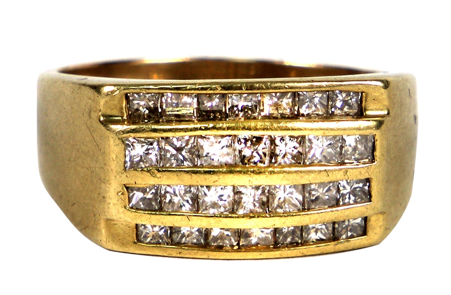 Elvis Presley Owned and Worn Diamond and Gold Ring