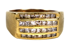 Elvis Presley Owned and Worn Diamond and Gold Ring