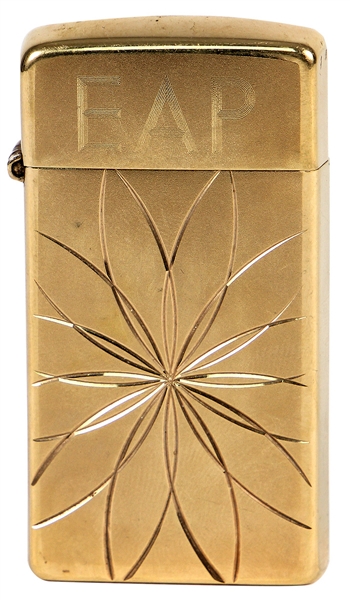 Elvis Presley Owned and Used "EAP" Initials Engraved Gold Lighter