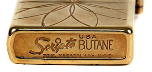 Elvis Presley Owned and Used EAP Initials Engraved Gold Lighter