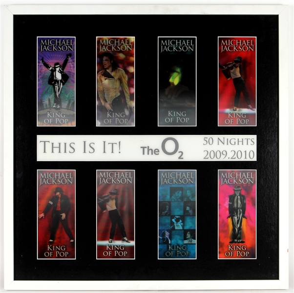 Michael Jackson Unreleased "This Is It!" Tour Beautifully Framed Holographic Concert Tickets