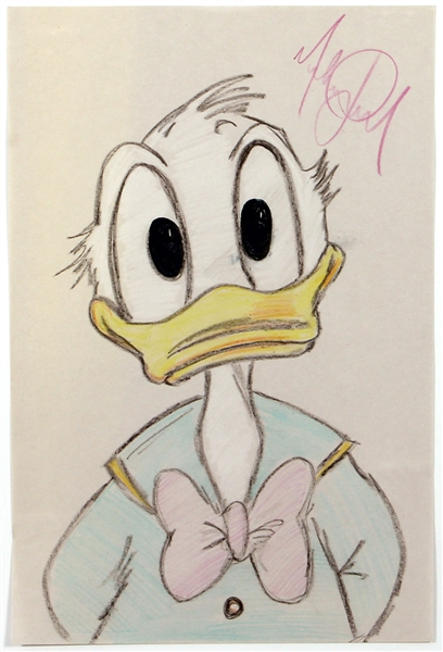 Michael Jackson Signed Original Donald Duck Drawing REAL COA