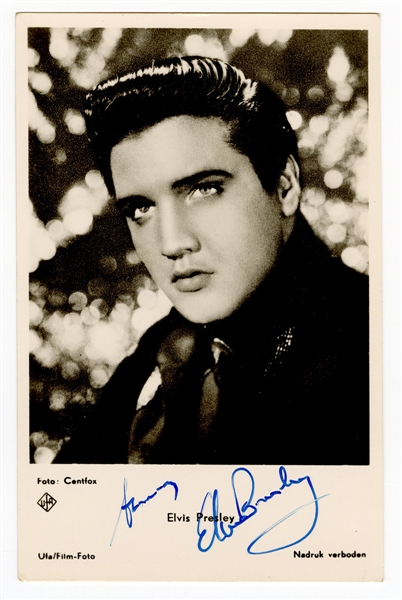 Elvis Presley Signed Dutch Postcard