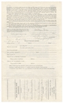 Elvis Presley Original File Copy Contract for the Purchase of Graceland