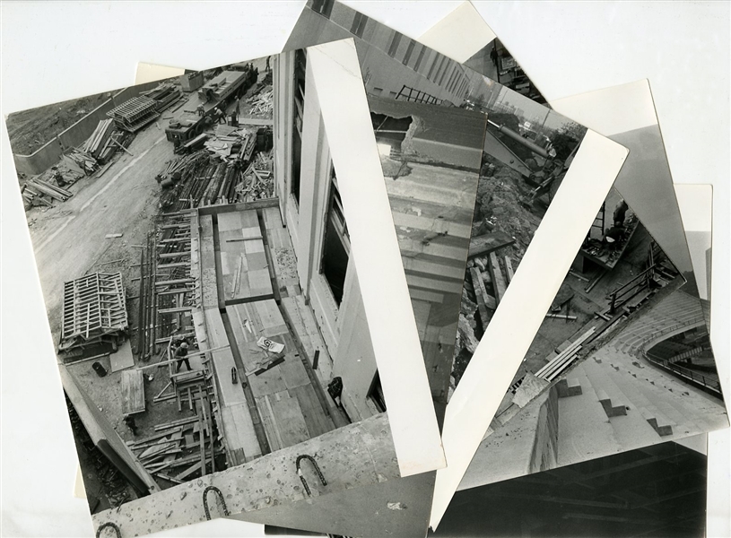 Group Lot (13) Original 1974-75 Yankee Stadium Renovation Photographs