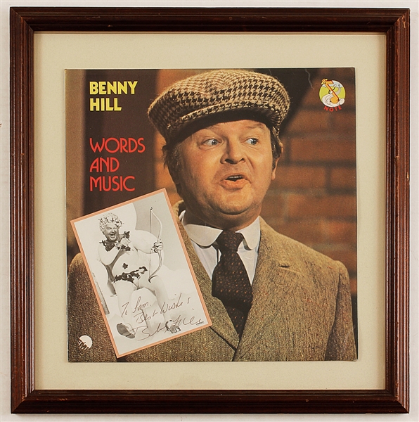 Benny Hill Signed and Inscribed Comedy LP Record Album JSA 