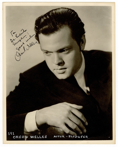 Orson Welles Signed & Inscribed Studio Portrait Photograph JSA