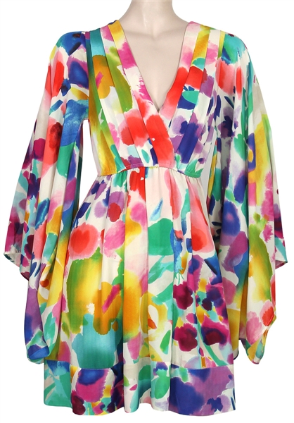 Lana Del Rey Owned and Worn Vintage Colorful Abstract Design Dress