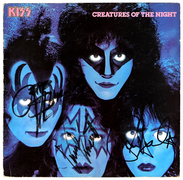 KISS “Creatures of the Night” Band Signed Album 