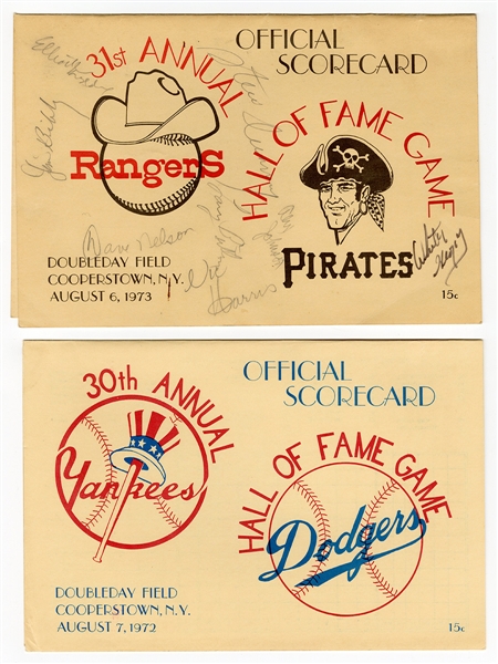 Baseball Hall of Fame Game Official Scorecards