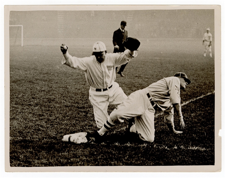 1924 US Baseball Tour of Europe Bibb Falk and Stuffy McInnis Photograph