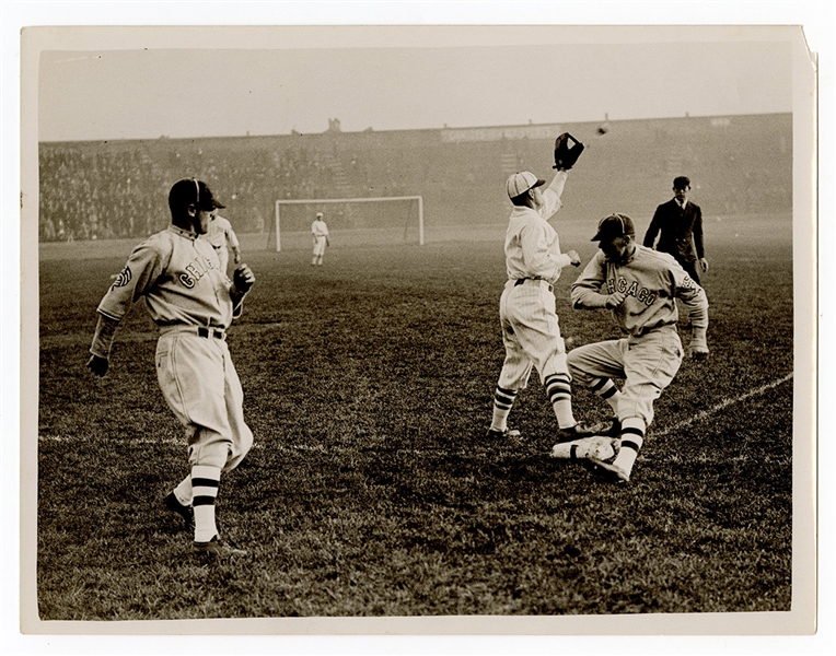 1924 US Baseball Tour of Europe Bibb Falk, Stuffy McInnis, Muddy Ruel Photograph